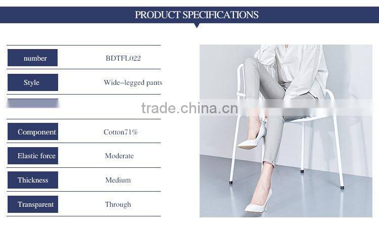 2017 new summer all-match nine point pencil pants white female Korean tide casual trousers custom