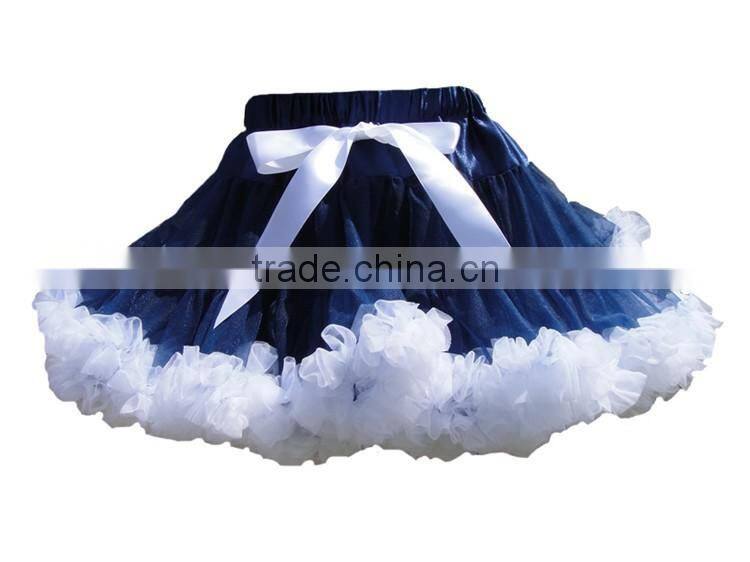 Wholesale princess style baby girls solid color tulle skirt from China manfactory by handmade