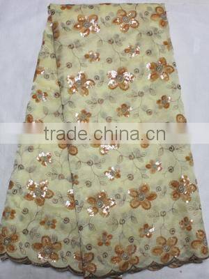 cheap price african organza lace fabric for wedding dress OG0143