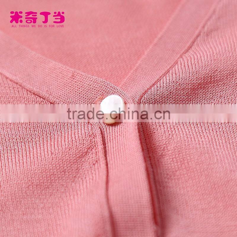 New style hot sale simple cardigan thin knitting multi-color girl cardigan sweater