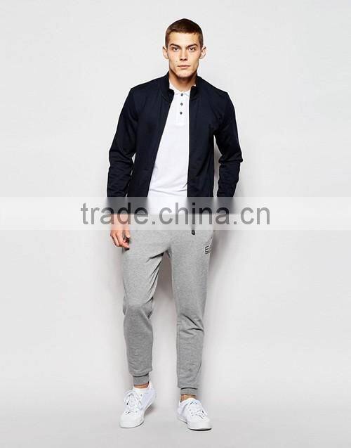 Custom cheap high quality your own brand zip up casual sports black sweatshirt without hood