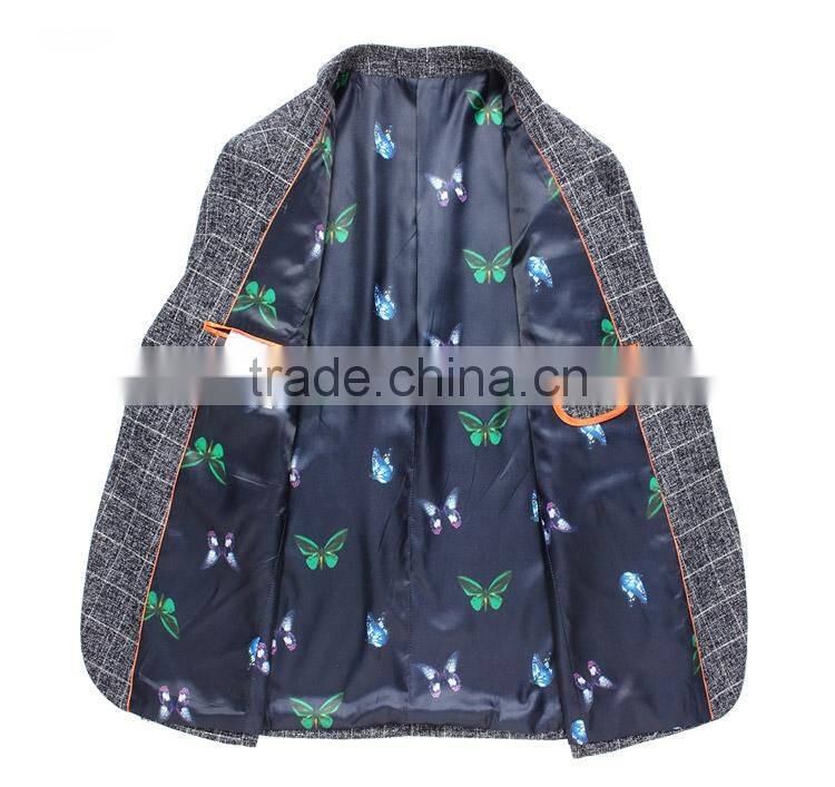 Wholesale Custom Style Fashion Suit Jacket Blazer Checked Men'S Suits For Sale