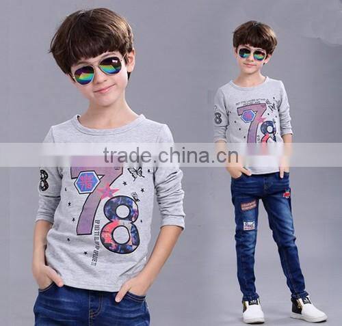 China wholesale Professional alibaba factory 2017 new product long sleeve t-shirt print for kids
