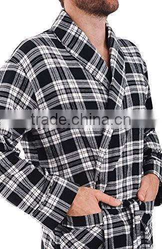 Custom brand 100% cotton pocket design bathrobe