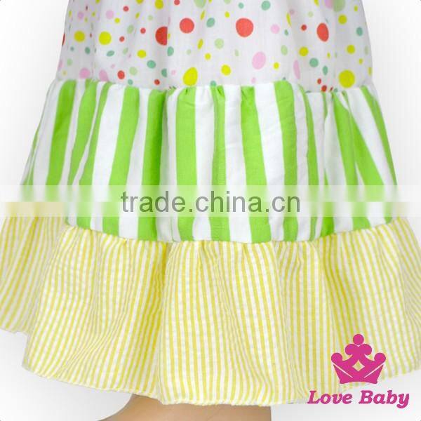 2017 New Three Color Cake Skirt Sleeveless Suit Stylish Ruffle Set Kids Anarkalifall Boutique Girl Clothing Outfits