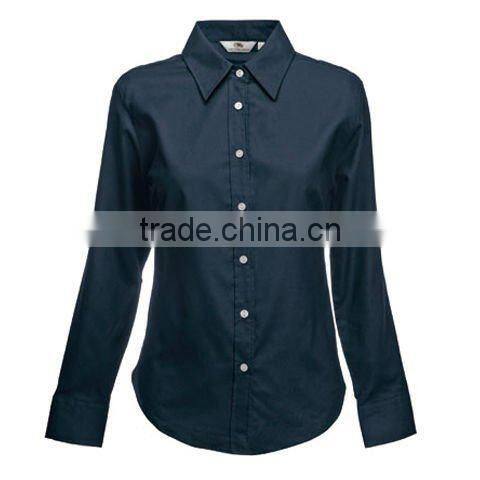 lady fit long sleeve oxford shirt