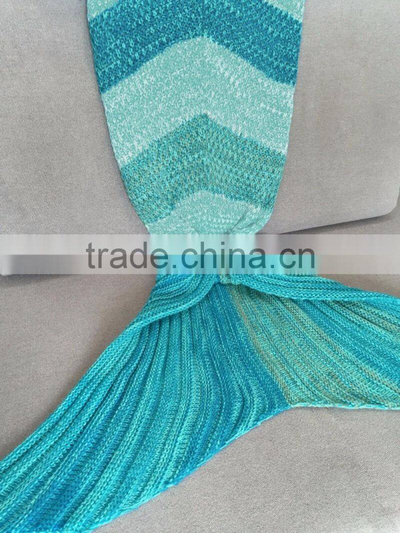 Wool sofa warm mermaid tail blanket 2017 new adult and kids sofa bed throw blankets