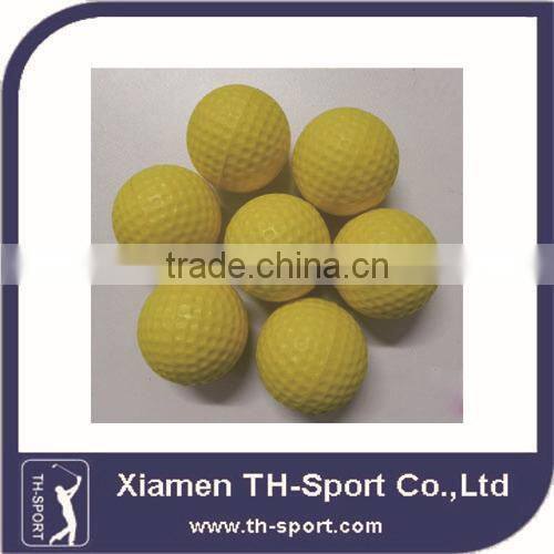 Bright color yellow golf ball foam golf ball
