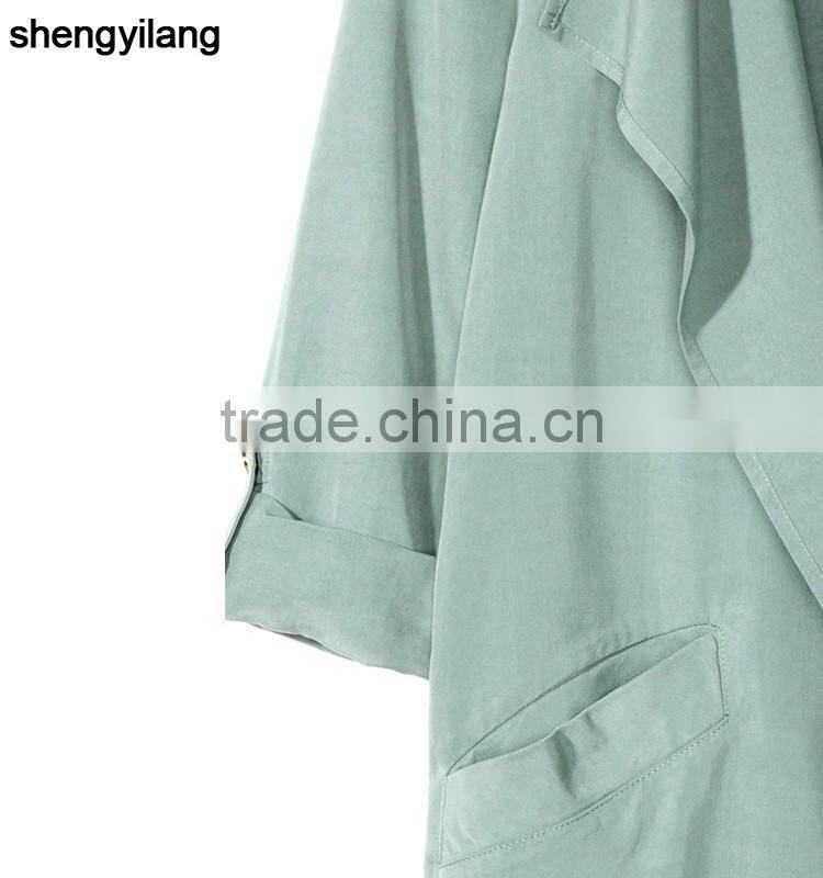 Wholesale women casual jacket custom high quality jacket in a lyocell blend