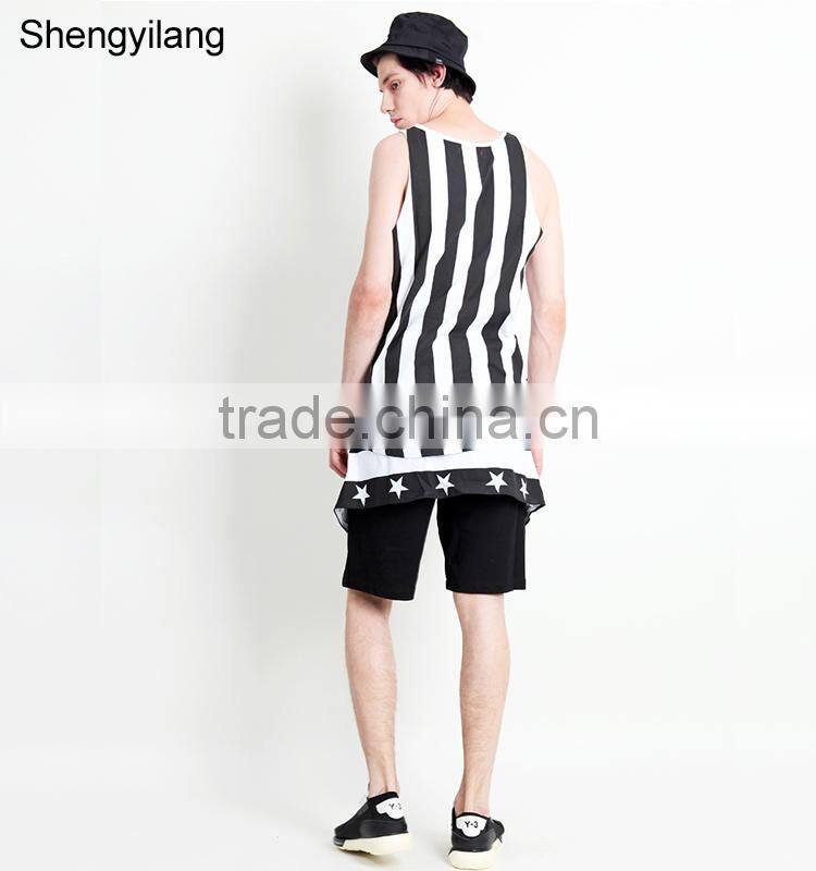 Wholesale high quality fashion printing cotton gym tank top china manufacturer