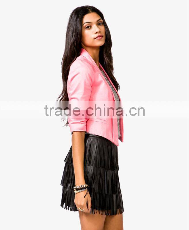 Cropped Shawl Collar Blazer