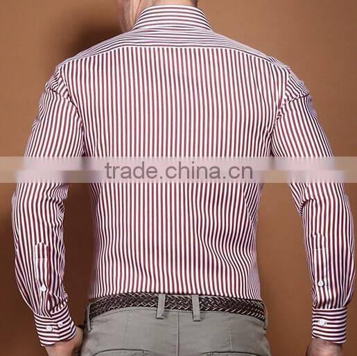Men fashion designer shirts delicate vertical stripes shirt men