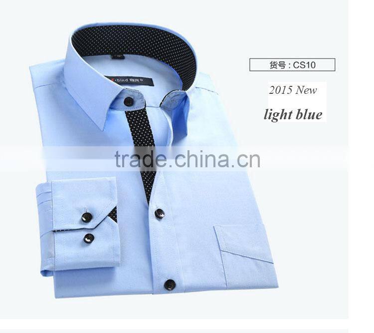 Latest shirt designs for men long sleeve formal shirt uniform business Korean men anti-wrinkle t-shirt