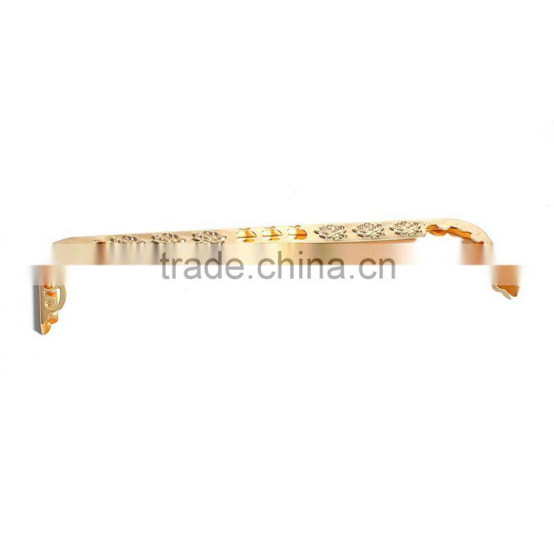 Iron Based Alloy Kiss Clasp Purse Frame Apple Fruit Gold Plated Flower 21.5cm(8 4/8") x 5.4cm(2 1/8"), 1 Piece