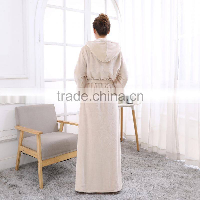Women's hooded thick robe in 2017 Winter