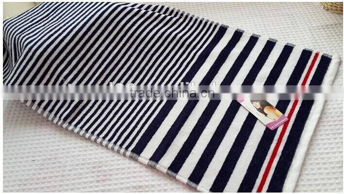yarn dyed jacquard striped bath towels