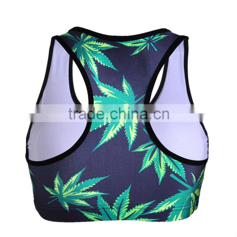 2015 Women Sport Bra Digital Print Bra Plus Size S131-89