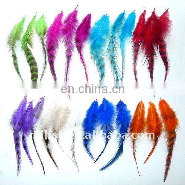 grizzly rooster feathers hair extensions FHE-0310