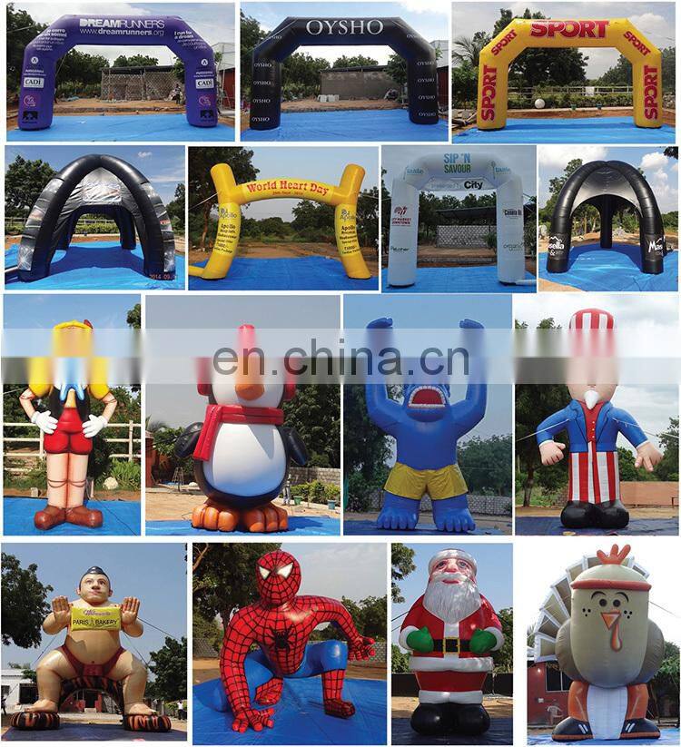 Led light giant pig cartoon inflatable yard decorations