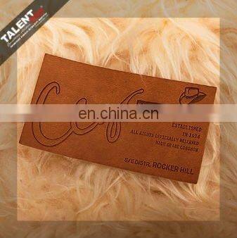 custom PU back patches denim leather label for jeans garment