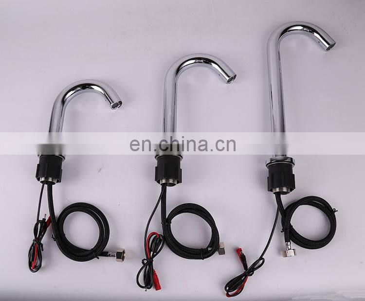 Long neck brass automatic sensor golden faucet