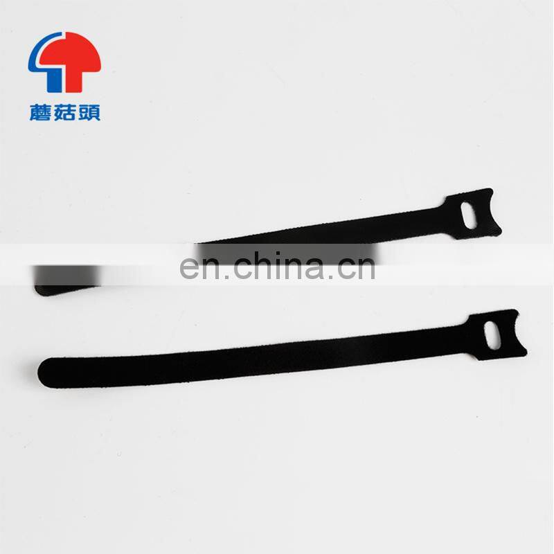 Manufacturer custom Self locking adjustable hook loop nylon cable tie with label