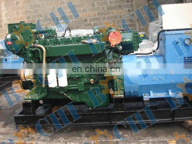 low noise 6 cylinders water cooled marine generator set