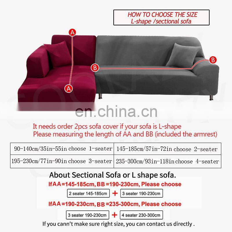 New 2pcs L Shaped Couch Slipcover Case Chaise Longue Corner Sofa Cover Elastic Stretch For Home Pet Sofa