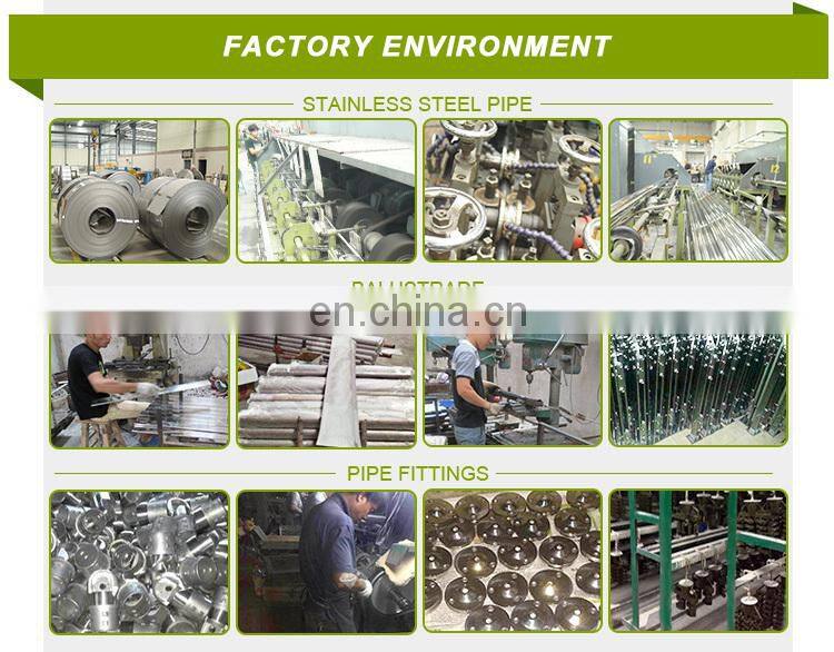 Air Port / Supermarket Use balcony glass stainless steel railing design