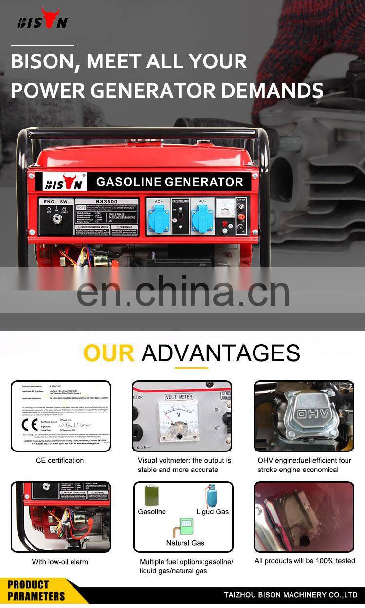 BISON China 2-3KW Portable Air-Cooled Electric Portable Household Gasoline Generator
