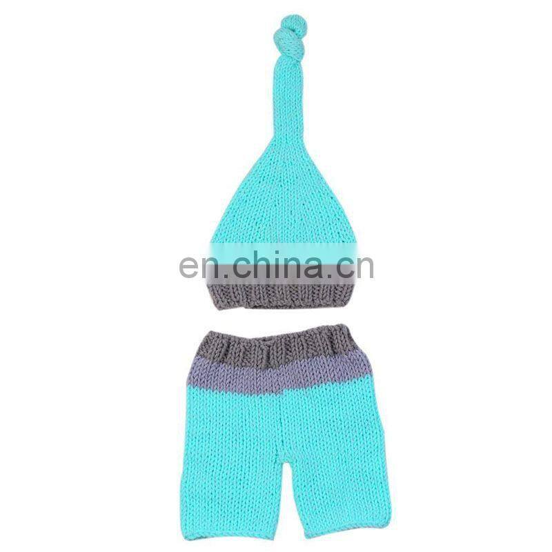 Newborn Baby Cute Crochet Knit Costume Prop Outfits Photo Photography Hat Props New born girls