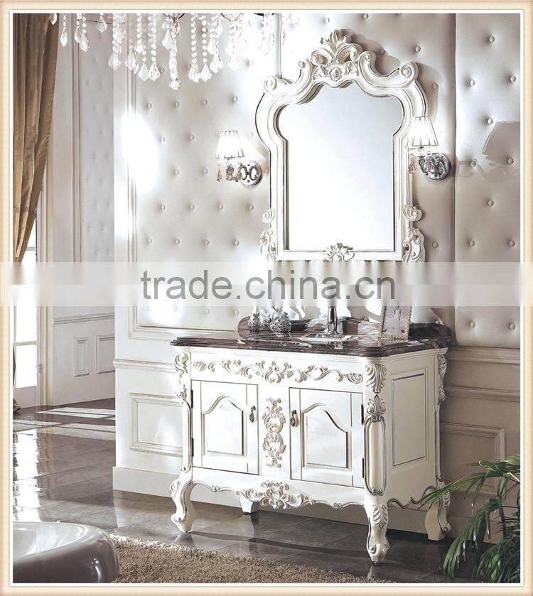 White color wood bathroom cabinet