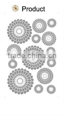 Gray Circle Flower PVC Material Removable Home Decoration Wall Stickers Made In China