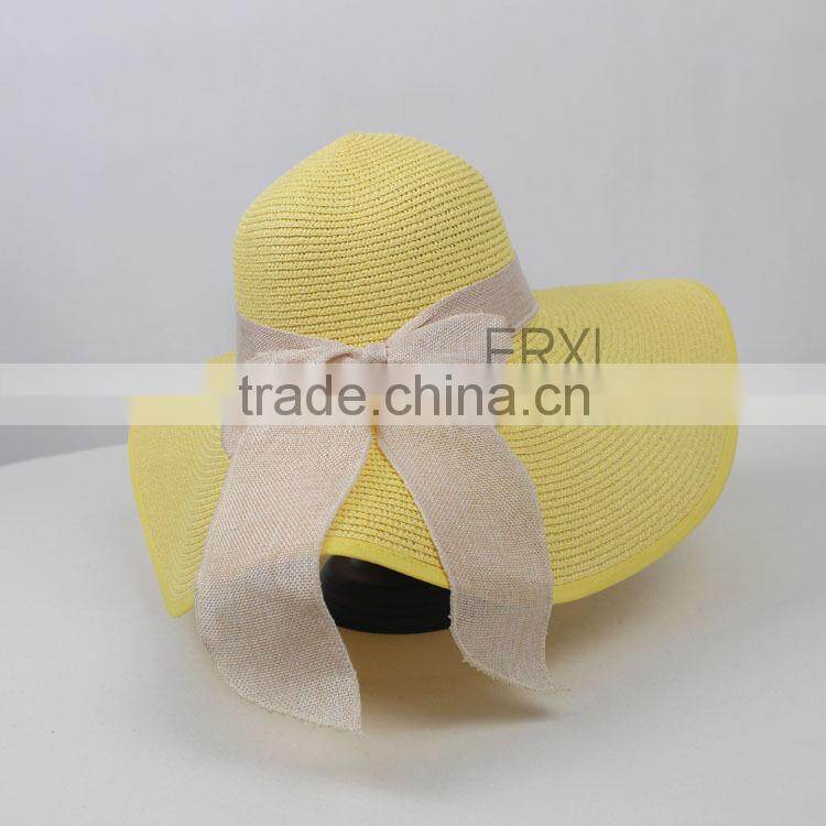 Wholesale Womens' Wide Brim Straw Hat Summer Beach Straw Hat Cheap