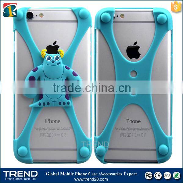 fit for 1~5 inches bear yellow monster universal silicon bumper case for iphone 6