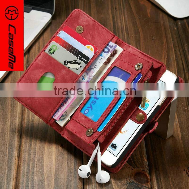 Detachable phone cover for iphone 6 6s case wallet, cover case for apple iphone6 6s leather flip