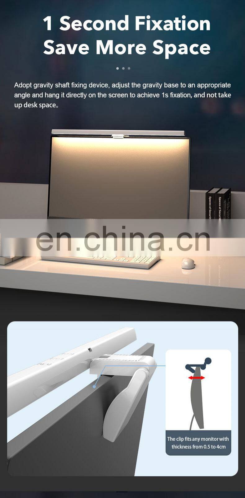 3 Color Temperature Stepless Dimming Screenbar light desk lamp computer laptop led USB screen Bar hanging light Lamp