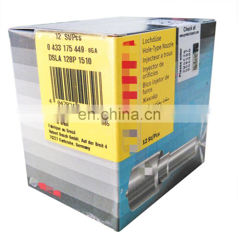 Auto spare parts nozzle DSLA128P1510 0433175449 for common rail injector 0 445 120 357