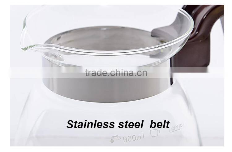 2016 new 1000ml 34oz promotion transparent water pot water carafe glass water kettle