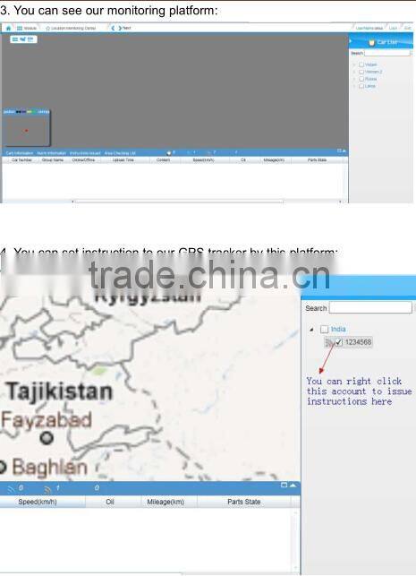 S1000 Vehicle gps tracking system software for oil level monitoring with alarm and many functions