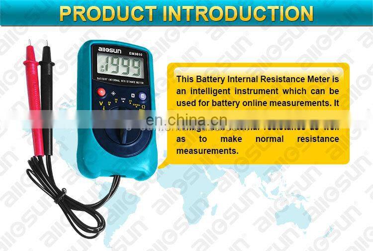 all-sun EM3610 Battery Internal Resistance Tester Meter Battery Voltage Temperature Coefficient Automotive Tester