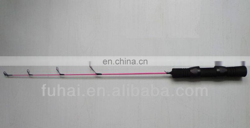 Fiberglass Pink Ice Fishing Rod,Solid Ice Fishing Rod