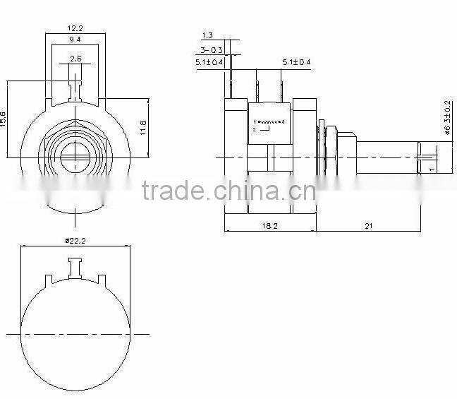 metal potentiometer knob