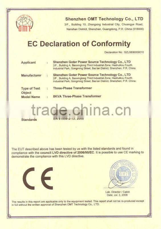 three phase variable transformer