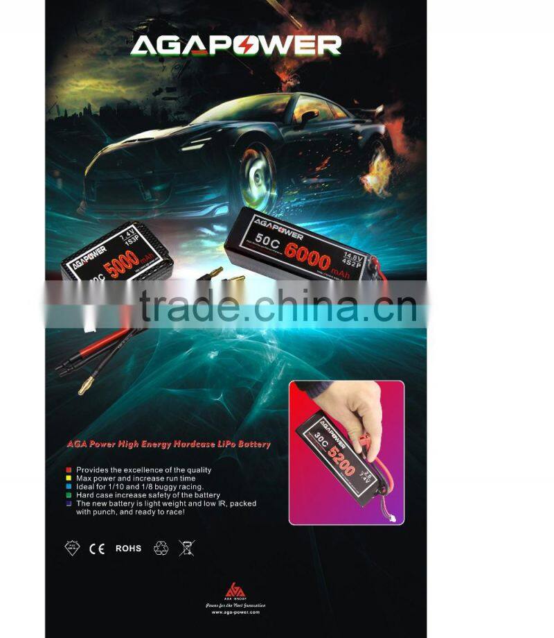 Hard case 14.8V lithium polymer battery for RC CAR | Traxxas li-polymer RC Helicopter CAR Racing | Futaba rc car power supply