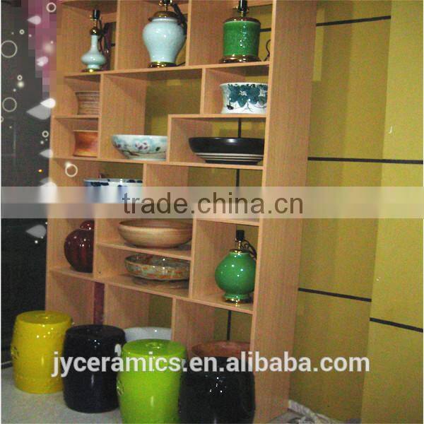 Home decorative ceramic vase with blue and white color