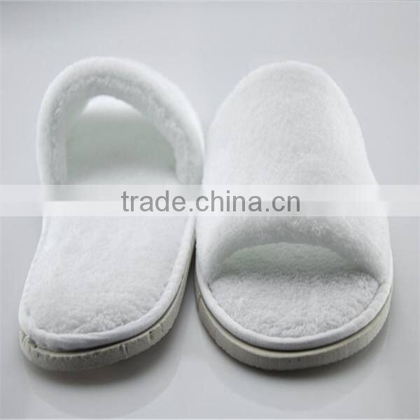 2014 White Washable Cheap Indoor Guest Personalized Hotel Slippers