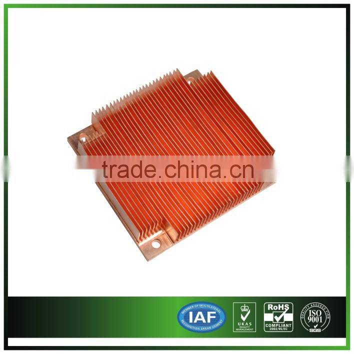 copper Skiving fin heat sink for heat exchanger
