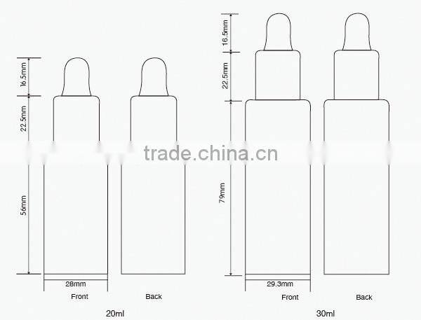 Personal care cosmetic PETG dropper bottle new design PETG bottle with dropper