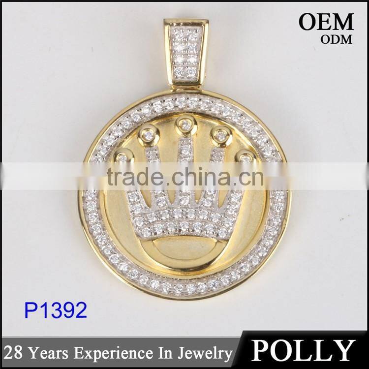 necklace factory supply cool pendant for men gold coin pendant